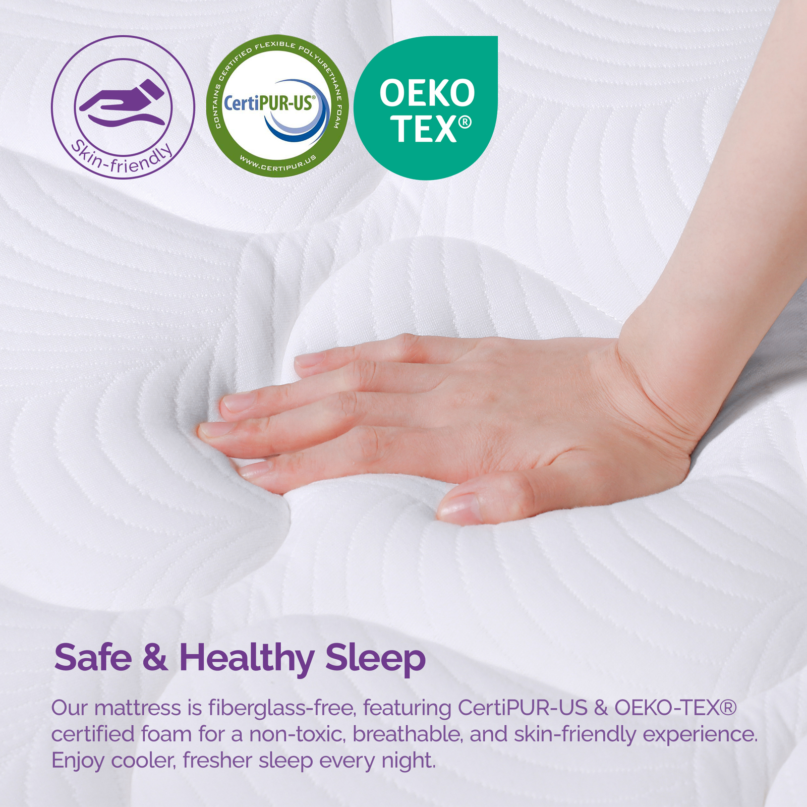 8/10/12 in Pillow Top Memory Foam Hybrid Mattress In A Box, Twin/Full/Queen/King