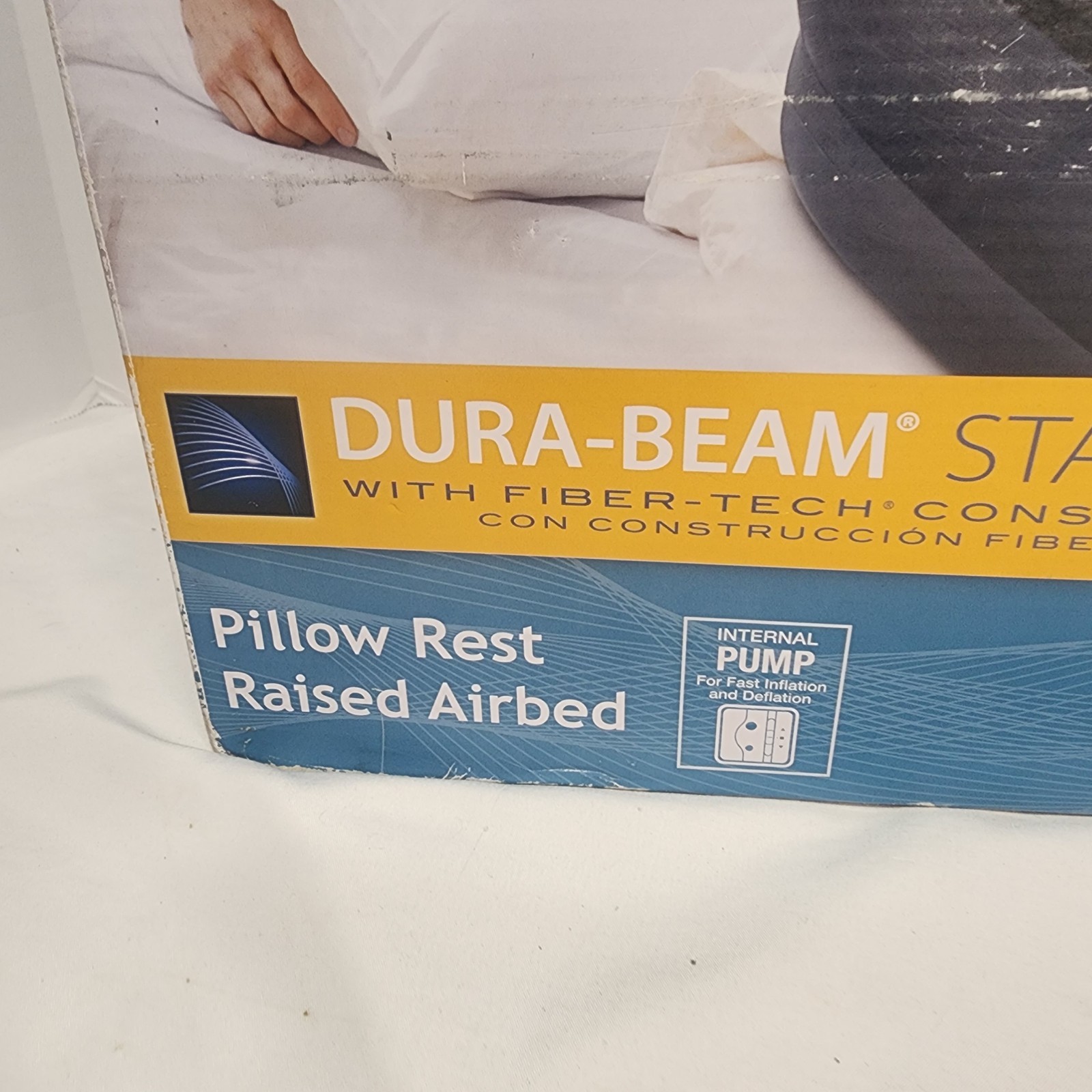 INTEX Dura Beam Deluxe Pillow Rest Twin 16.5″ RAISED AIRBED w/Built-in Pump NEW