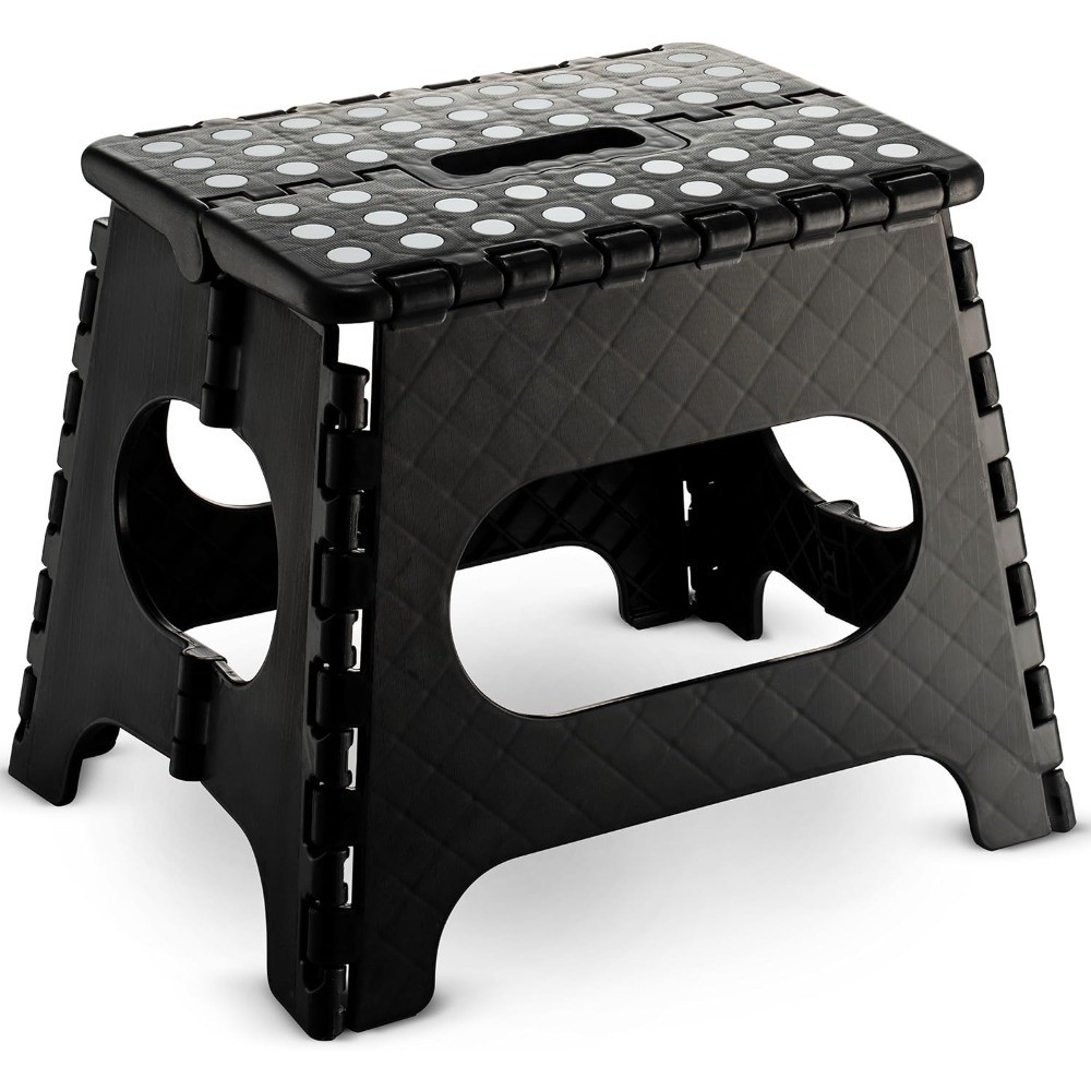 Folding Step Stool – 11″ Hight – The Lightweight Step Stool is Sturdy Enough to