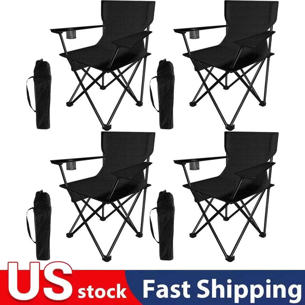 Folding Camping Chairs for Adults Foldable Portable Lawn Chairs with Carry Bag
