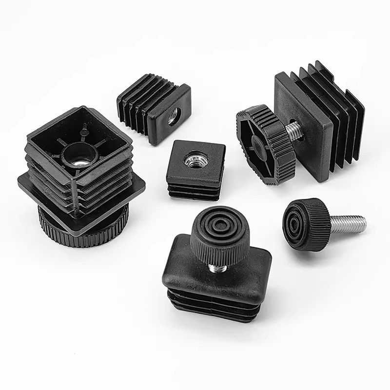 Nut Threaded Leveling Feet & Pipe Caps M6/M8/M10 For Cabinets Tables Bar Stools