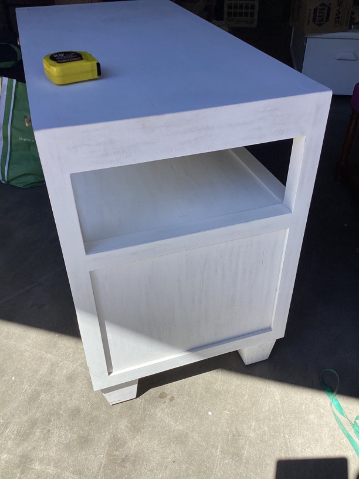 Noir 2-DRAWER Side Table with Sliding Tray 30Hx40Lx20D In Good Used Condition