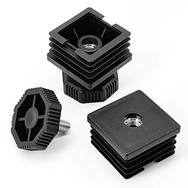 Nut Threaded Leveling Feet & Pipe Caps M6/M8/M10 For Cabinets Tables Bar Stools