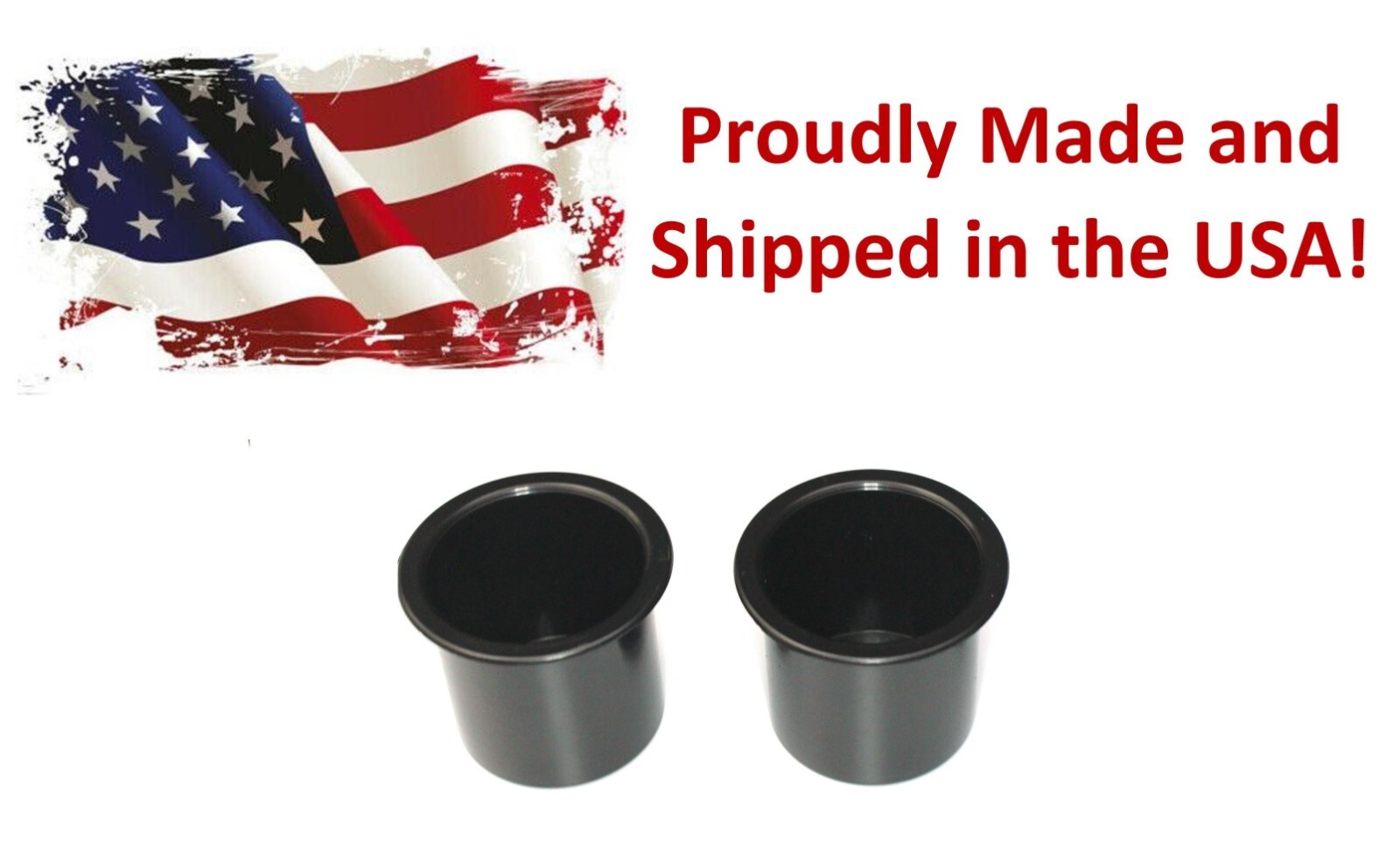 Black Plastic Cup Holder Boat RV Car Truck Insert Sofa Poker Tables Dropin 2″7/8
