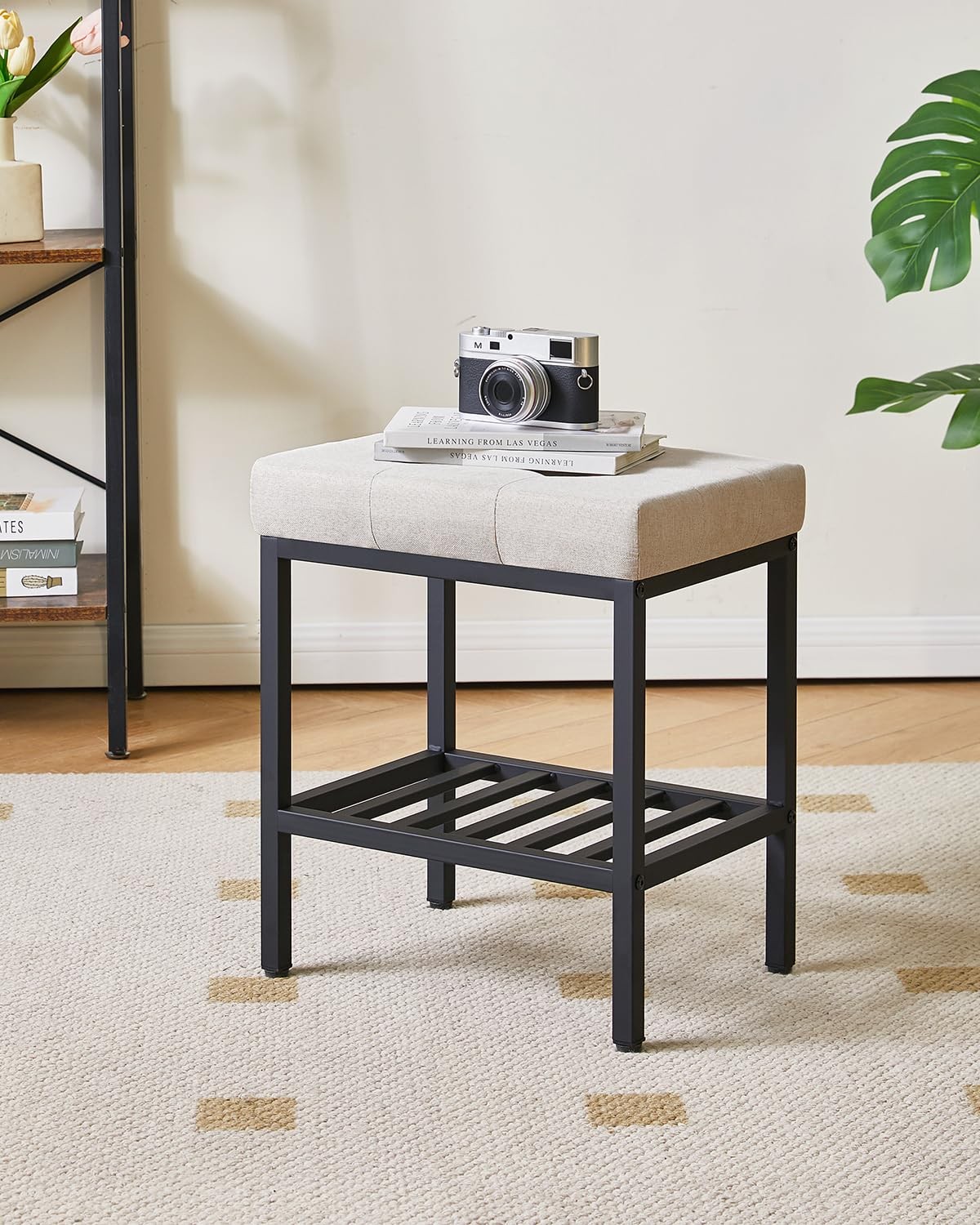 Linen Storage Makeup Stool Rectangular Side Table Ottoman WBD017Y