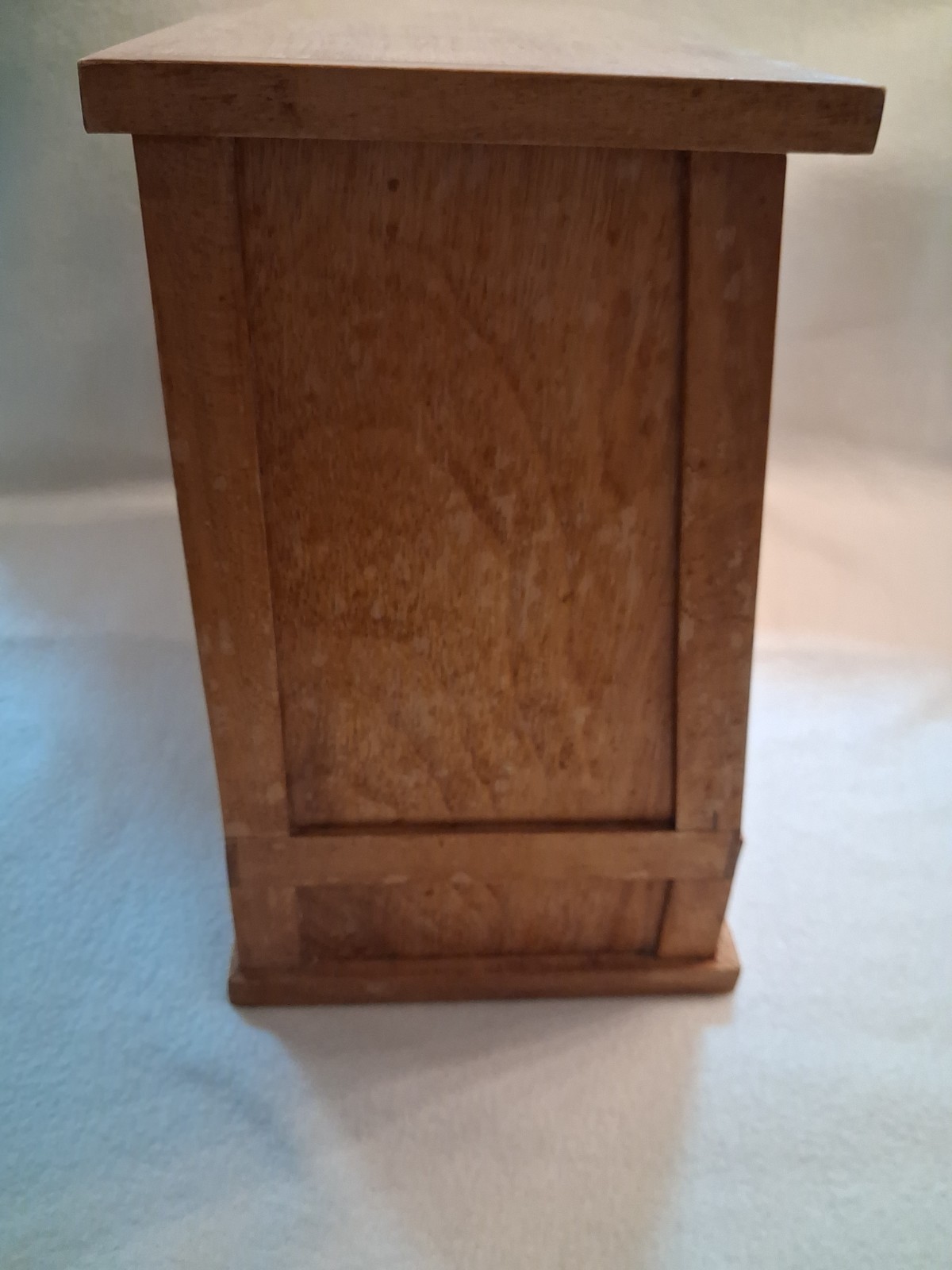 Antique Wooden Apothecary / Spice Cabinet With Sliding Doors And Bottles