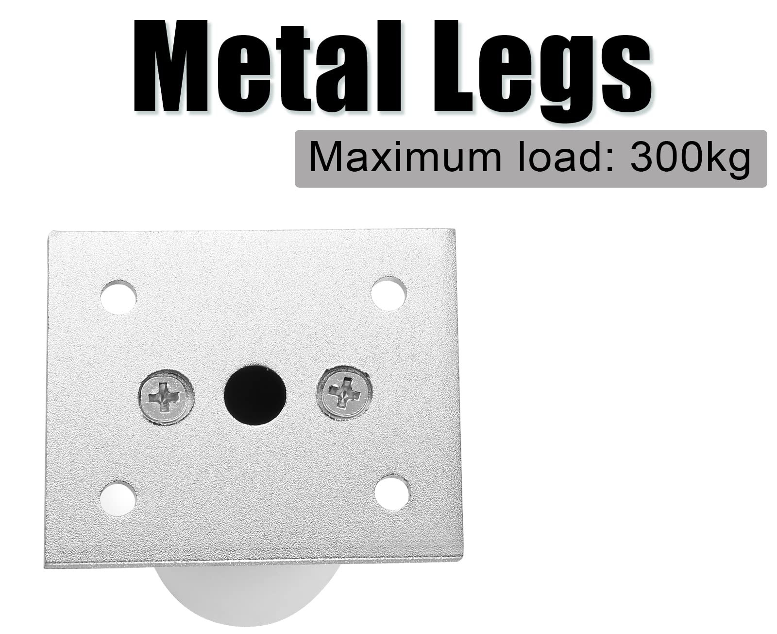 4-Set 4″ Silver Adjustable Aluminum Alloy Cabinet Legs 1.5″ Diameter Round
