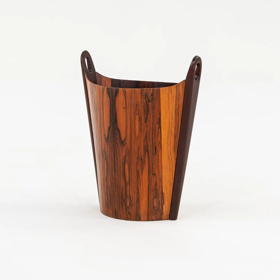1963 Rosewood Garbage Waste Basket Einar Barnes for P.S. Heggen Made in Norway