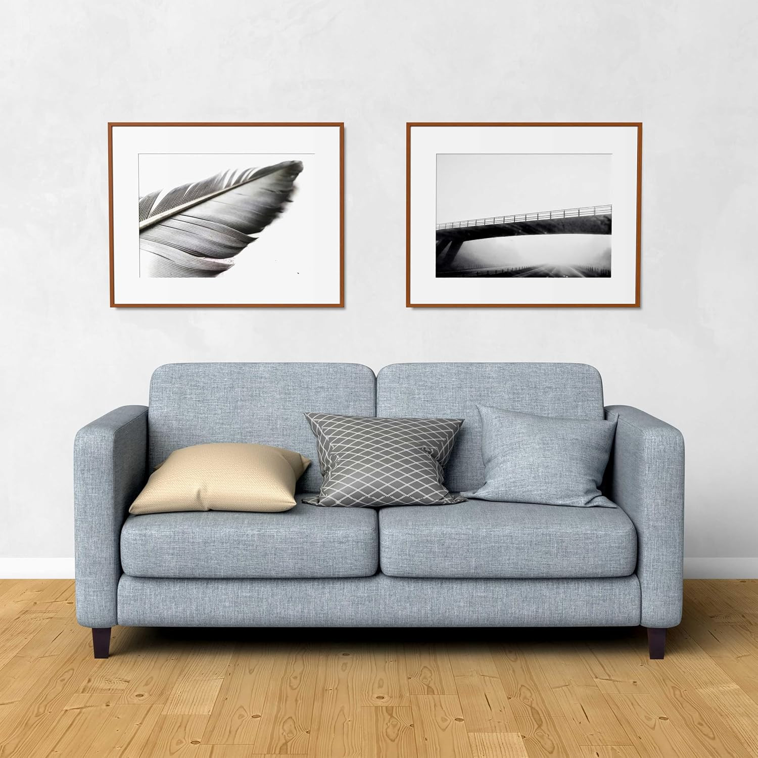 (5 Sizes: 3″-4″-5″-6″-8″ Set of 4 Wood Furniture Legs – Square Sofa Legs, Couch