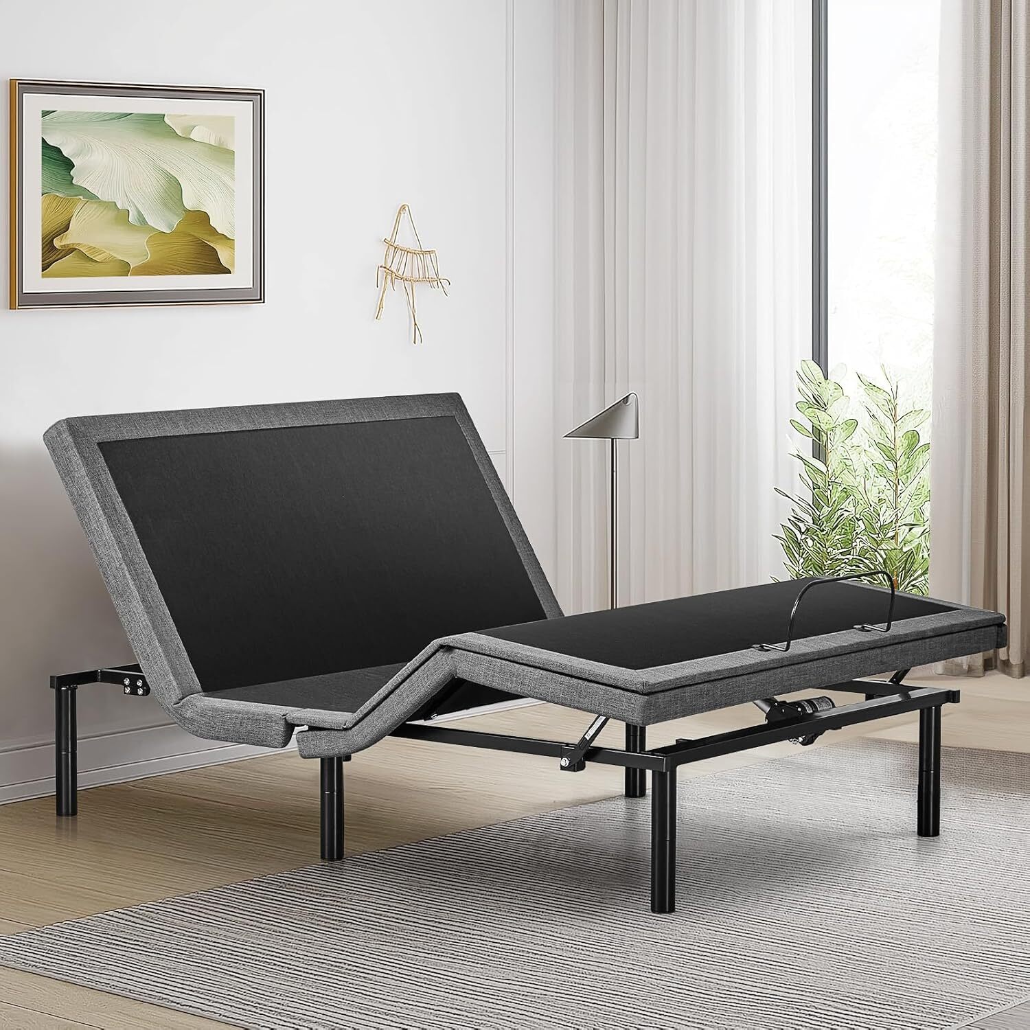 Ergonomic Electric Full Queen Adjustable Bed Frame Bed Base with Wireless Remote