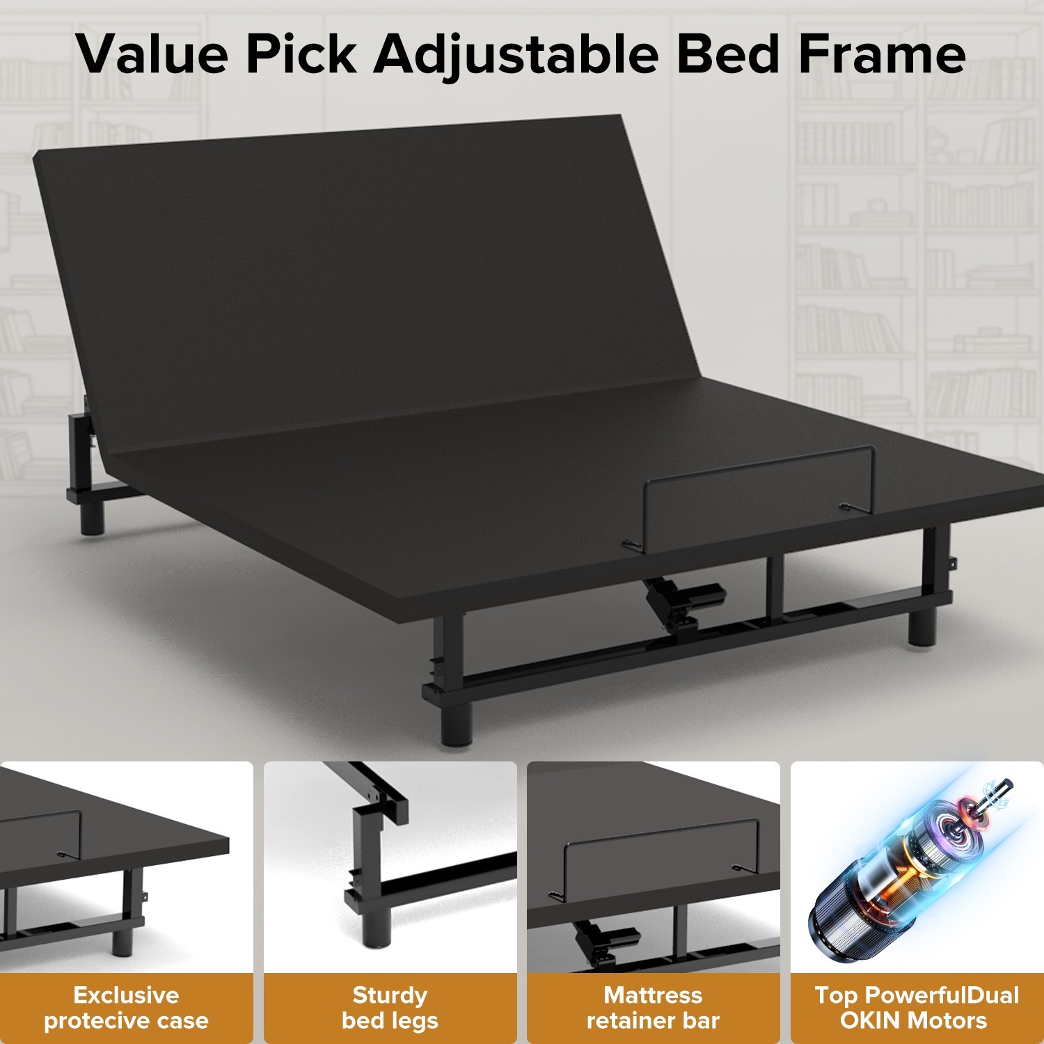 Adjustable Queen Base with Zero Gravity, Wireless Remote, USB Ports & Lights