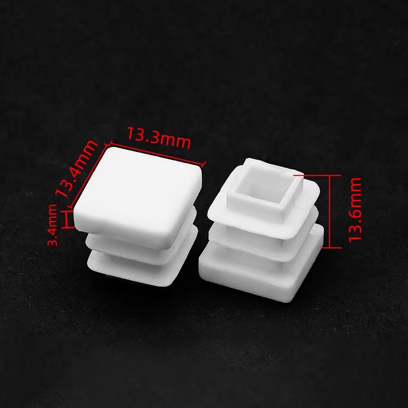 Plastic Square Tube End Caps Furniture Feet Anti-Slip Floor Protection 13-200mm