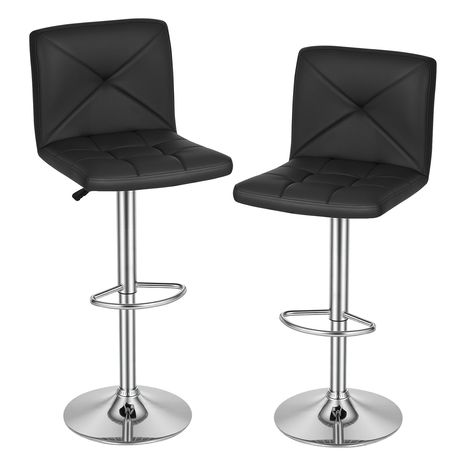 BestOffice Bar Stools 15 inches (W) x 18 (D) x 44 (H), Black