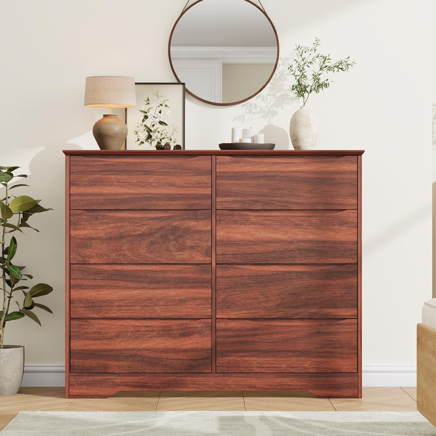💎GARVEE 8 Drawer Dressers for Bedroom, Wooden Chest of Drawers with Deep Drawe