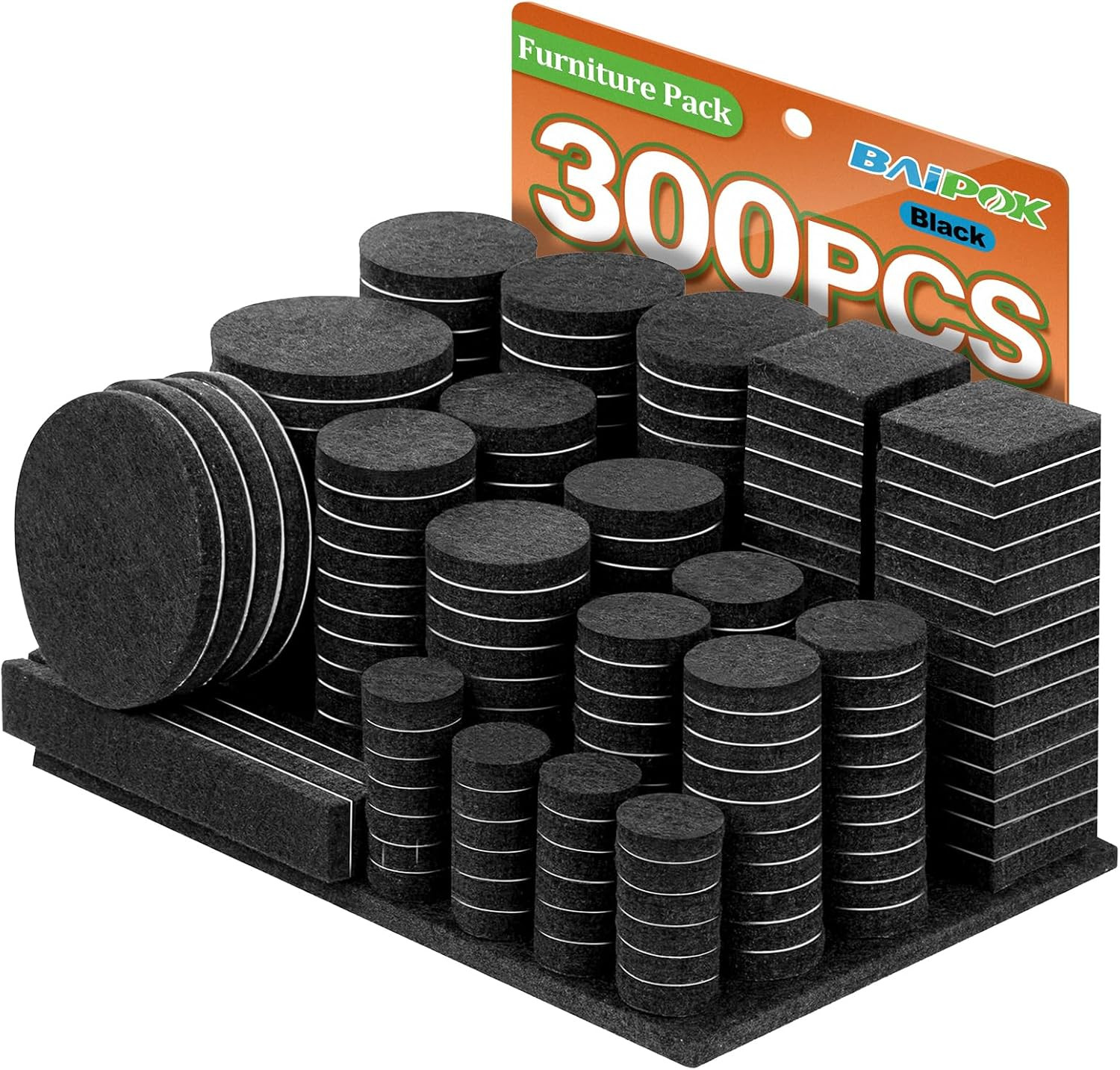 Furniture Pads 300 Pieces Felt Furniture Pads Premium Huge Pack, Self Adhesive