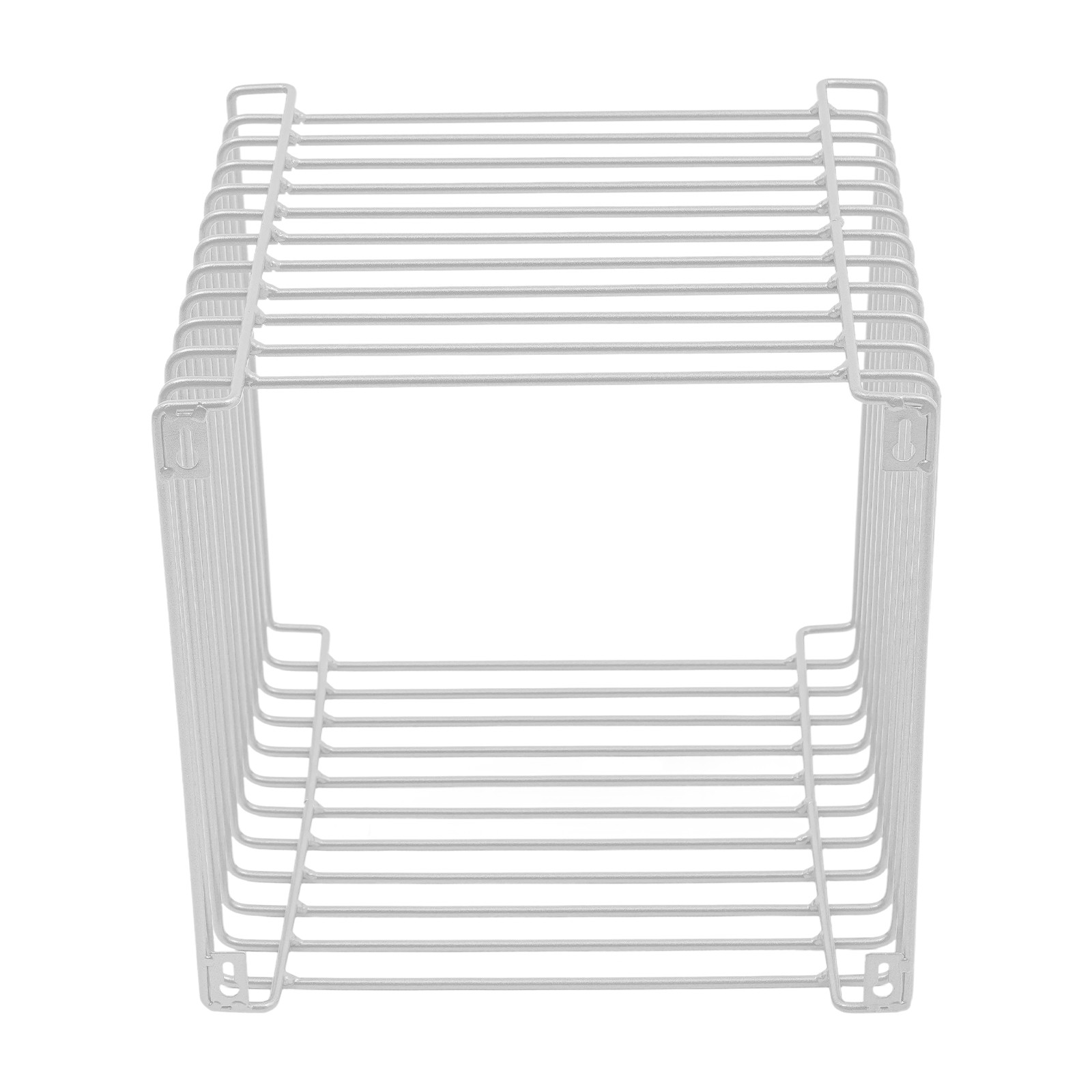 2025 Style Side Table Square Geometry Side Table Linear Metal End Table Silver