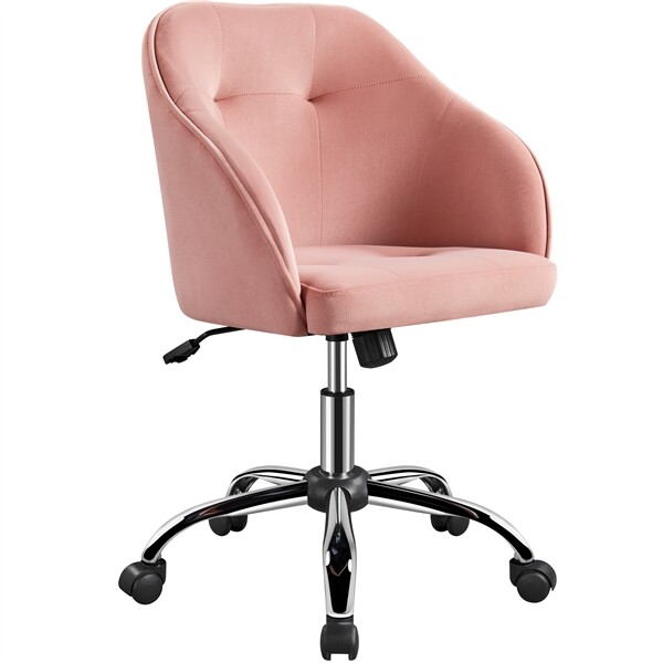 Modern Velvet Chair Home Office Chair Makeup Vanity Chair Swivel Computer Chair