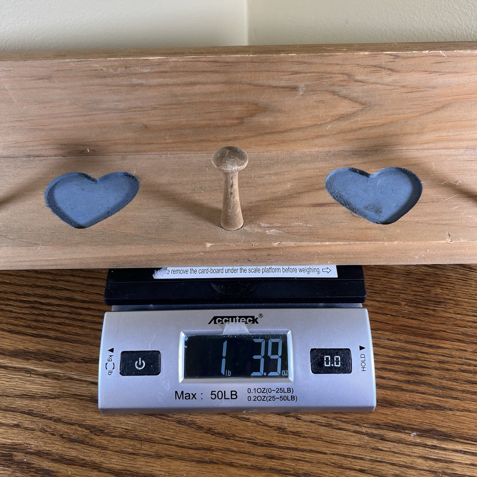 Wooden Heart Shelf With Pegs Cottagecore Farmhouse Country Rustic