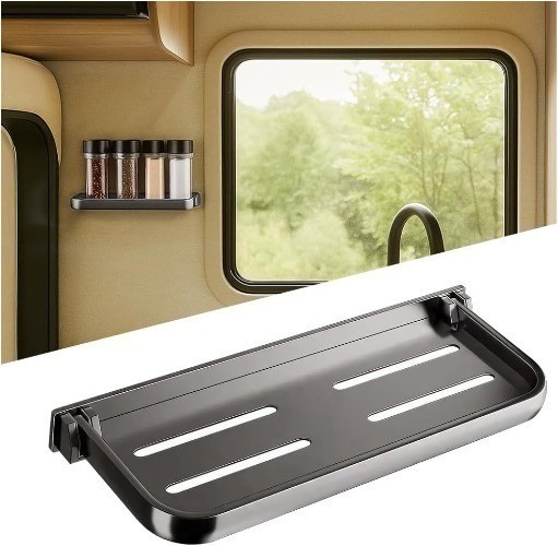 Foldable Shelf, 90 Degree Adjustable Aluminum Wall Mounted Folding Shelves, Comp
