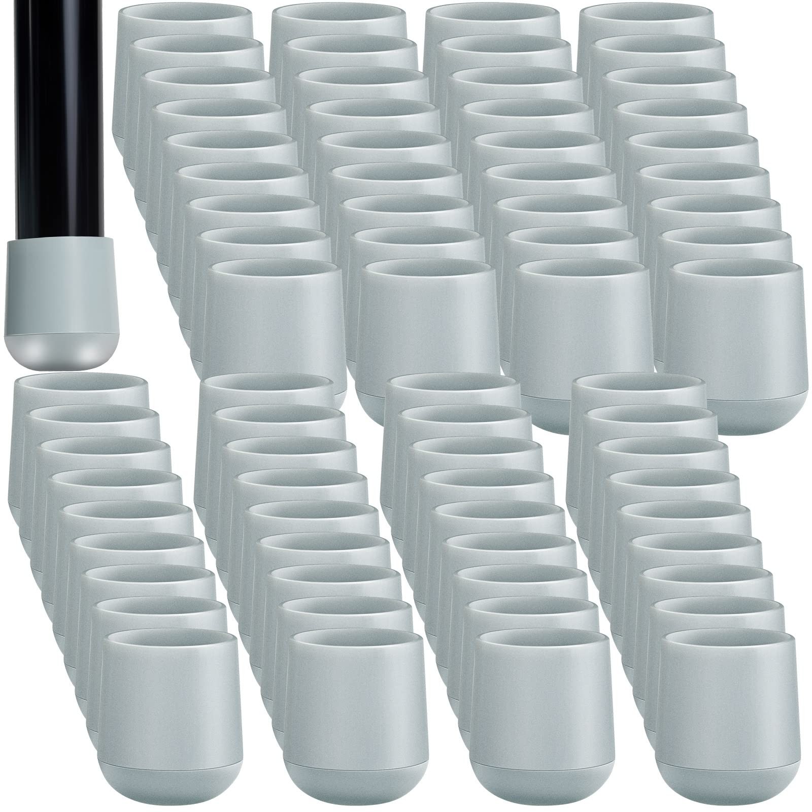 72 Pieces 7/8 Inch Folding Chair Leg Caps Heavy-Duty Plastic Chair End Caps N…