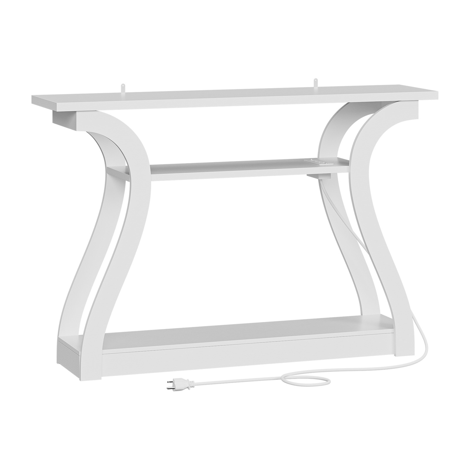 3 Tiers Practical Console Table Charging Hub Design Household Storage Table