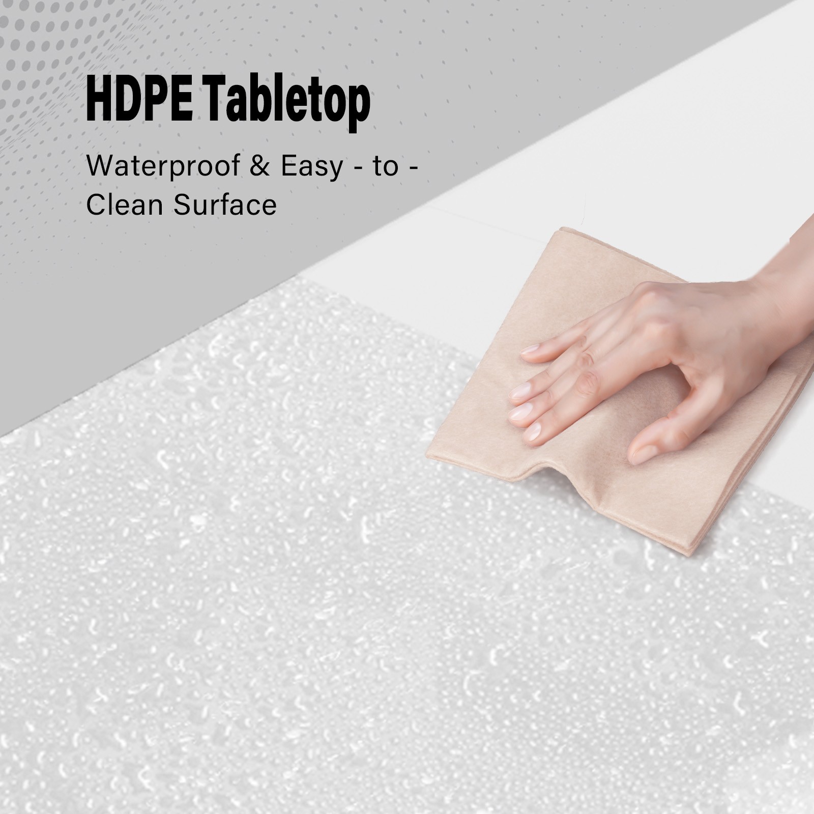 Folding 6FT Portable Handle Collapsible Plastic Long Table for In/Outdoor Party