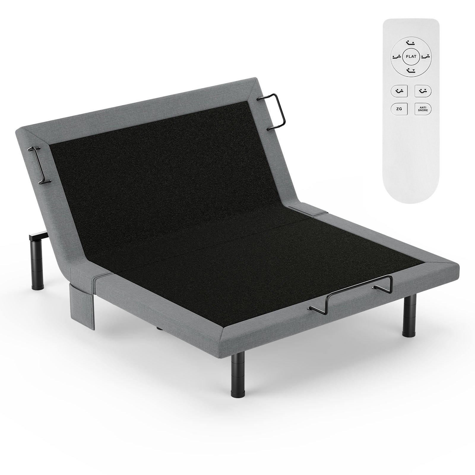 Adjustable Massage Bed Frame Base Massage Wireless Remote USB Ports King Queen