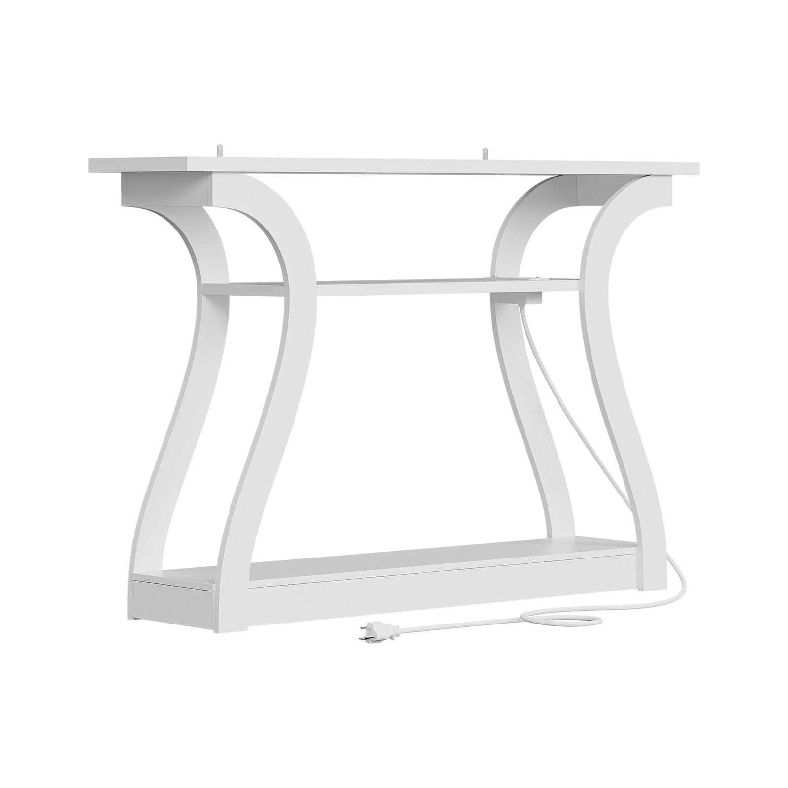 3 Tiers Practical Console Table Charging Hub Design Household Storage Table