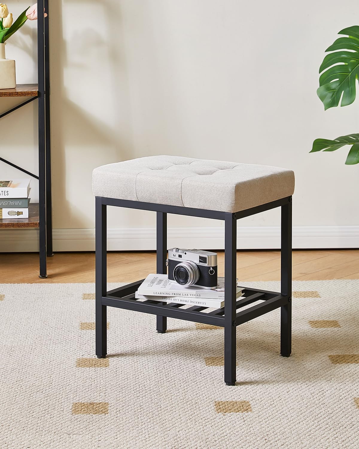 Linen Storage Makeup Stool Rectangular Side Table Ottoman WBD017Y