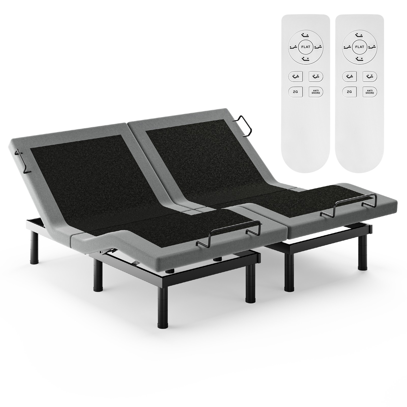 Used Split King Adjustable Electric Bed Frame Base Backlit Remote 1000lb
