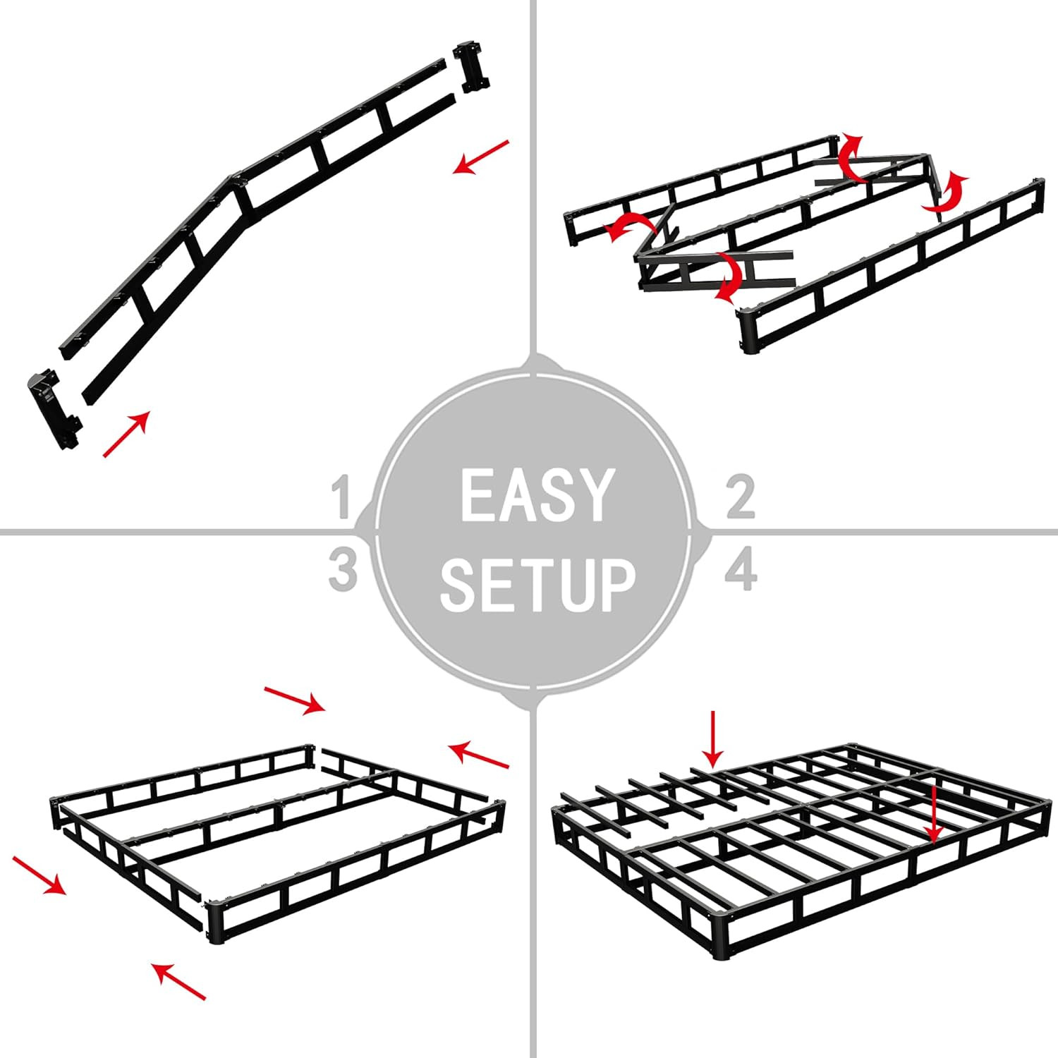 Low Profile Box Spring King Size, 3 Inch Box Spring for King Bed, Heavy Duty Mat