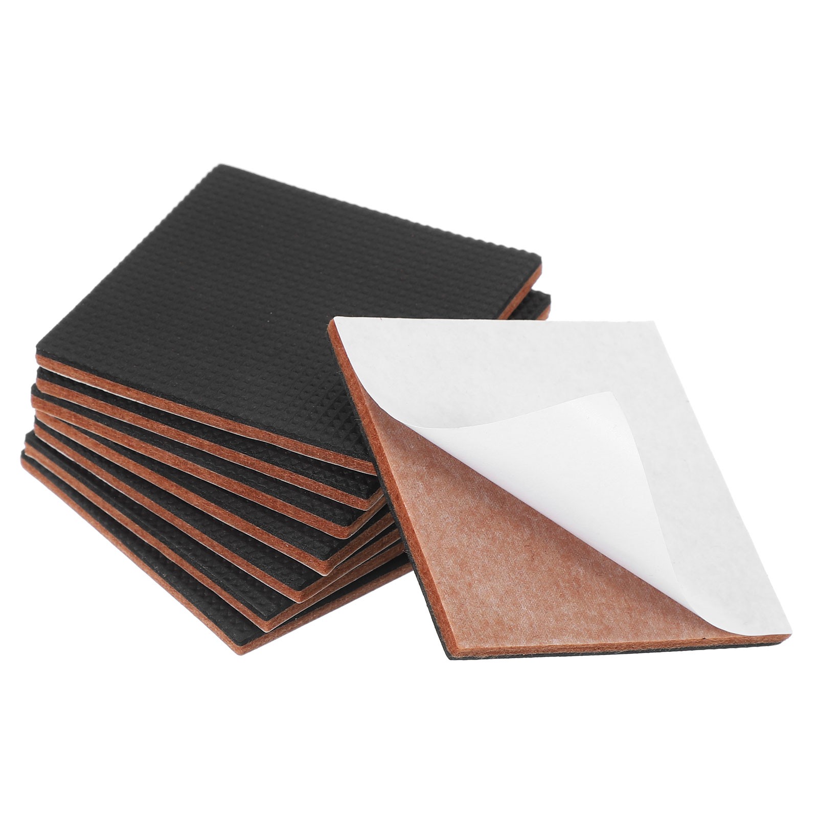 8Pcs 3″ Non Slip Felt Furniture Pads Square EVA Furniture Feet Black