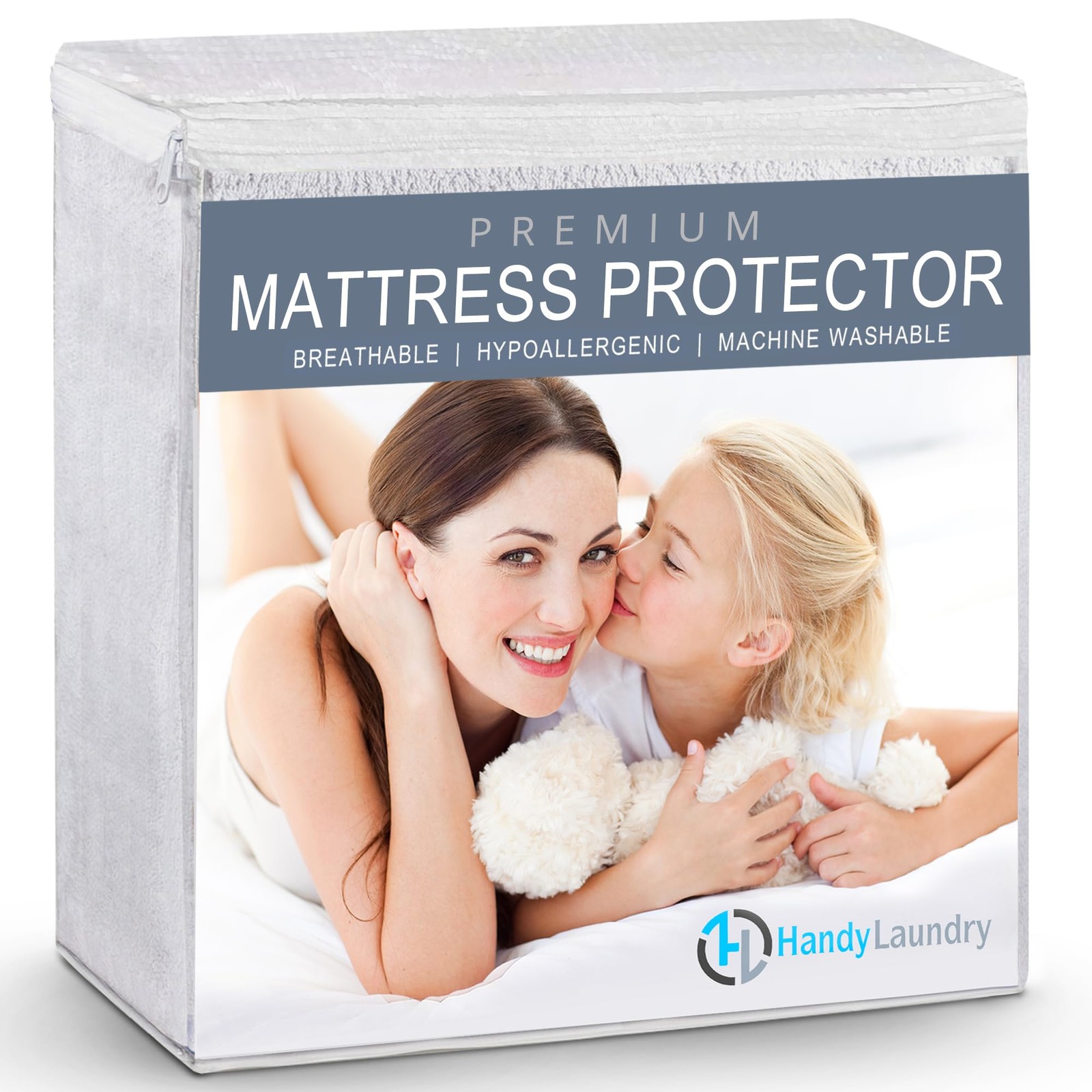 Handy Laundry Waterproof Mattress Protector – Breathable, Full, White