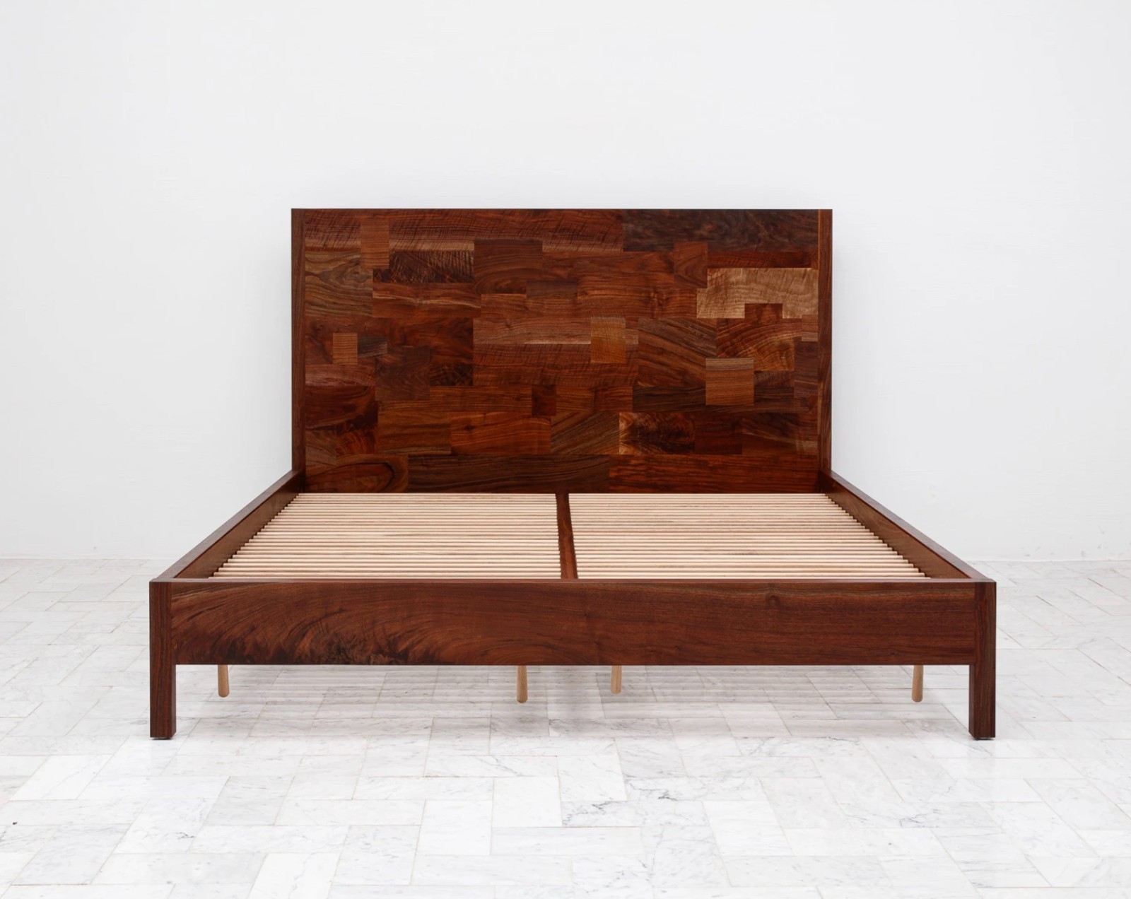 BDDW Walnut King Bed and Bleached Maple Desk