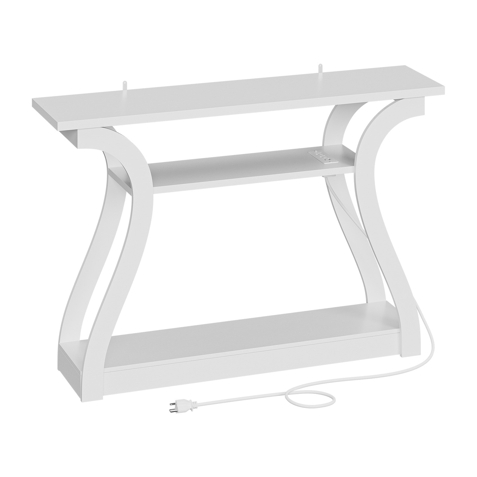 3 Tiers Practical Console Table Charging Hub Design Household Storage Table