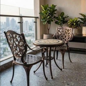 Bàn Ghế Ban Công Mặt Đá BA D60 – GLCT
