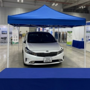 Nhà bạt lắp ghép 3x3m màu xanh